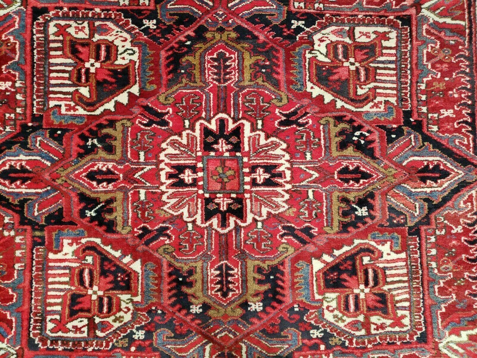 8' X 11' Vintage Handmade India Oriental Hand Knotted Wool Rug Carpet Red Nice - Jewel Rugs