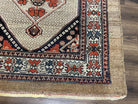 Rare Persian Tribal Runner Rug 4.5 x 10, Sarab Serab Kalegy Carpet, Antique 1920s Collectible Geometric Medallions Oriental Wool Runner, Hand Knotted, Camel Hair Color - Jewel Rugs