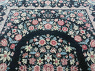 8' X10' Handmade Chinese Floral Oriental Wool Rug Carpet Flower Bouquet Black - Jewel Rugs