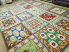 8' X 11' Handmade Chinese English Design Needlepoint Wool Rug Flat Weave Beauty - Jewel Rugs