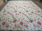 10' X 13' Stark USA Handmade Needlepoint Wool Floral Area Rug Rose Garden Chic Carpet - Jewel Rugs