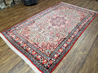 Semi Antique Persian Bidjar Rug, Red & Beige, Hand-Knotted, Wool, 4'7" x 7'10" - Jewel Rugs