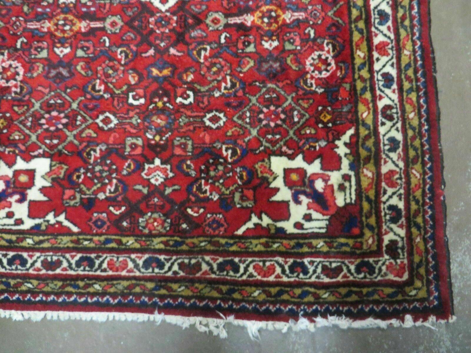 4' X 6' Vintage Handmade Indian Amritsar Wool Rug Vegetable Dyes Red - Jewel Rugs