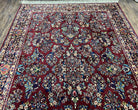 5.9 x 9 Karastan Rug Red Sarouk Rug #785, Karastan Wool Rug, Karastan Carpet, Original 700 Series Vintage Karastan Oriental Rug Discontinued - Jewel Rugs