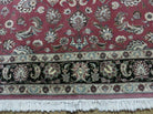 6' X 9' Vintage Handmade Fine India Floral Oriental Silk Accent Wool Rug Carpet - Jewel Rugs