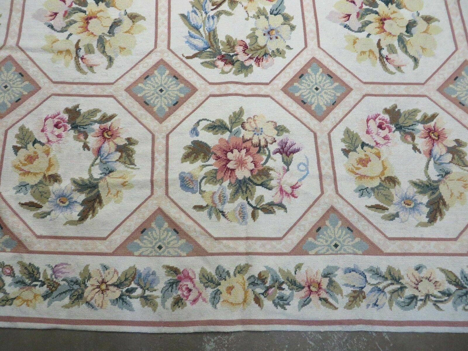 8' X 10' Handmade French Aubusson Savonnerie Design Needlepoint Rug Nice - Jewel Rugs