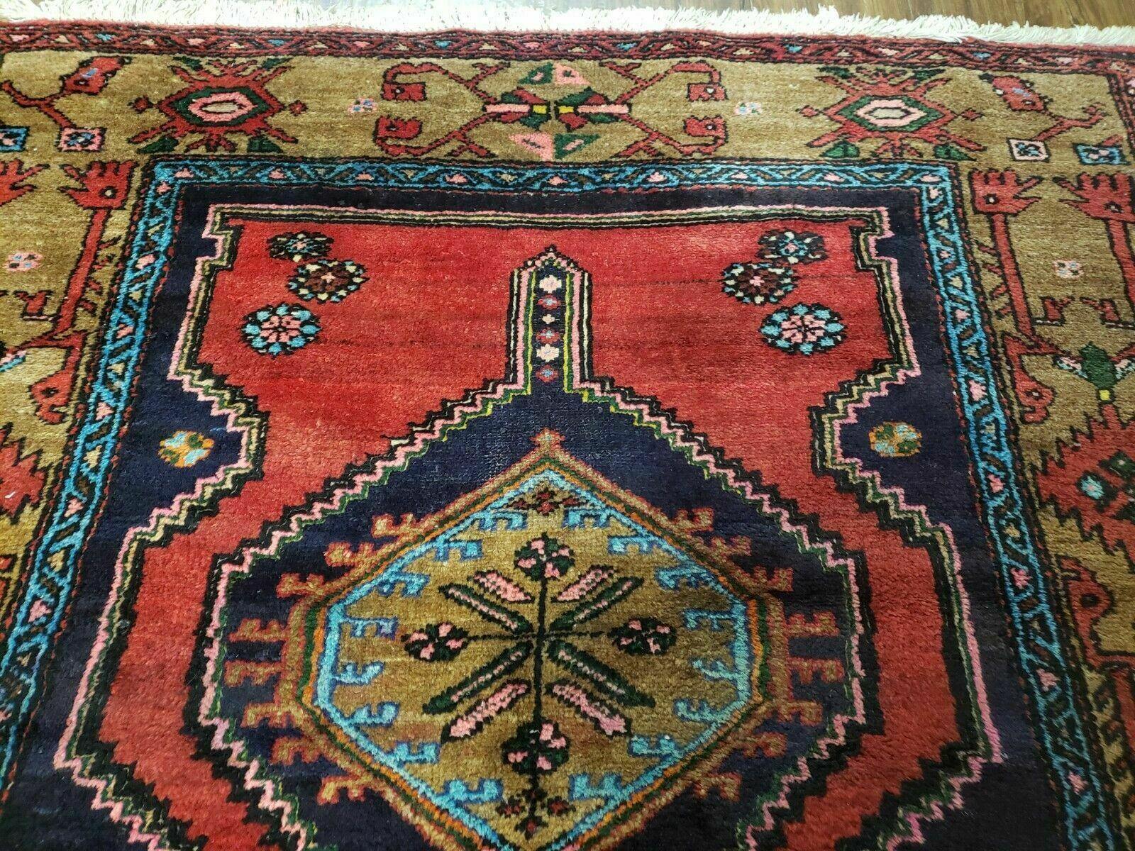 4' X 7' Antique Handmade Oriental Wool Area Rug Hand Knotted Carpet Camel Hair - Jewel Rugs