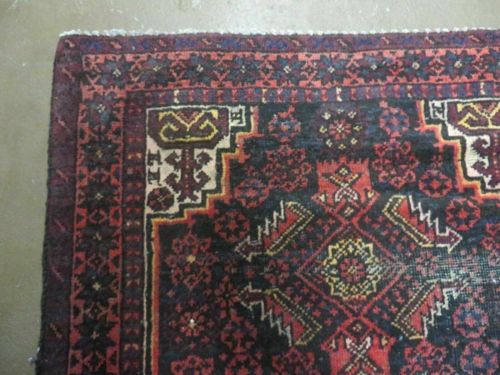 3' X 5' Antique Handmade Pakistan Balouchi Balouch Wool Rug Organic Dyes Nice - Jewel Rugs