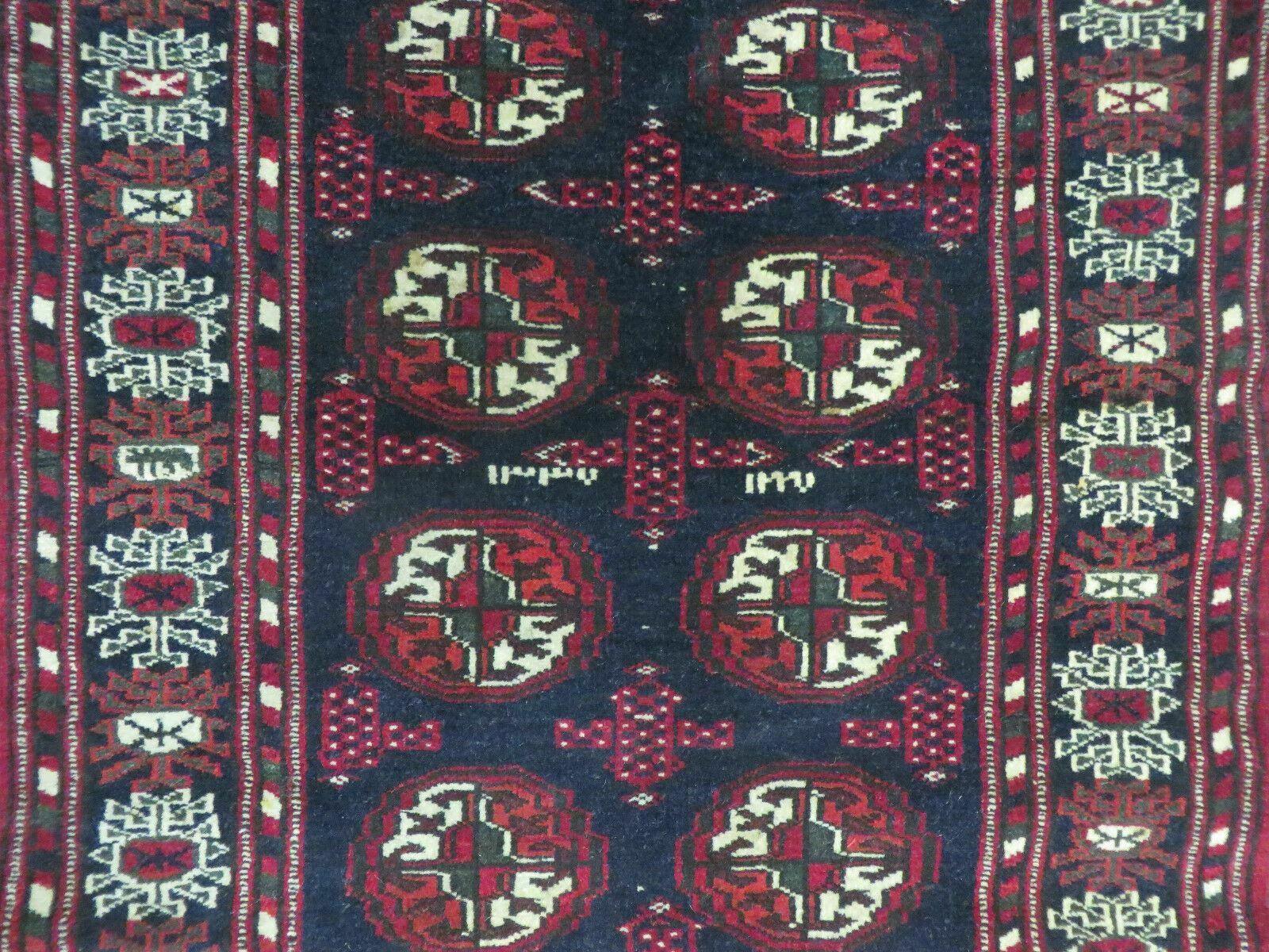 3' X 4' Vintage Handmade Pakistan Bokhara Turkoman Balouch Wool Rug - Jewel Rugs