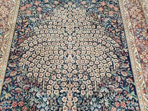 6' X 9' Vintage Hand Made Pakistan Floral Wool Rug Carpet Tree Of Life Detail - Jewel Rugs