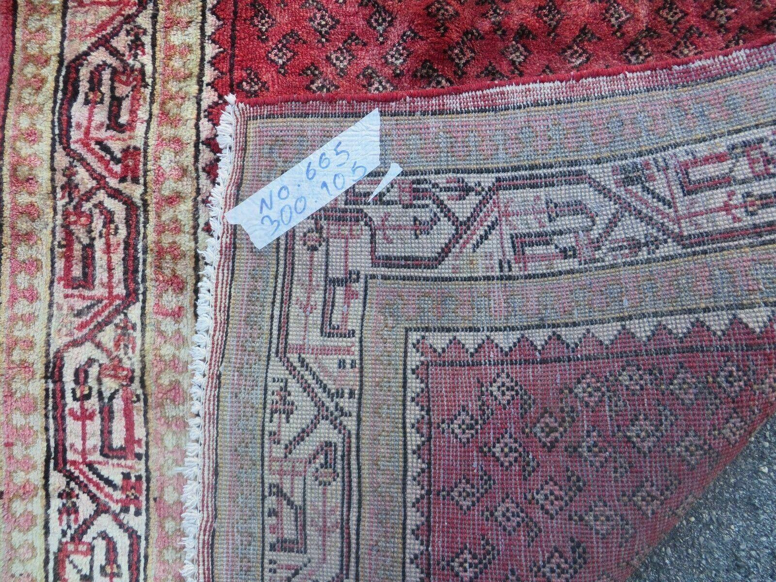 3'7"X 10' Antique Handmade India Oriental Paisley Wool Runner Rug Vegy # 31 - Jewel Rugs