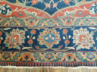 11' X 18' Antique Handmade Turkish Wool Rug Phoenix Bird Animal Pictorial Nice Blue and Red Fine Carpet - Jewel Rugs