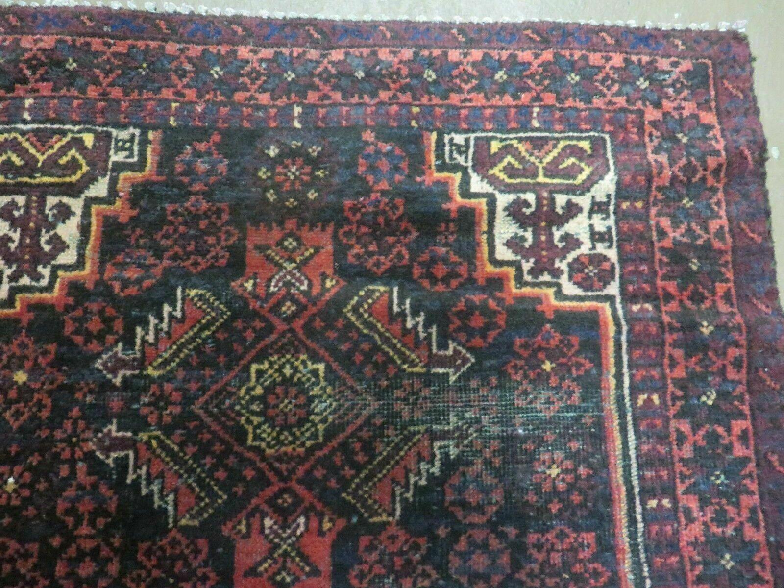 3' X 5' Antique Handmade Pakistan Balouchi Balouch Wool Rug Organic Dyes Nice - Jewel Rugs