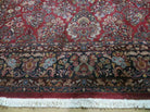 8' 8" X 12' Karastan Ivory Border Saroukk Pattern # 710 Wool Rug American Beauty - Jewel Rugs