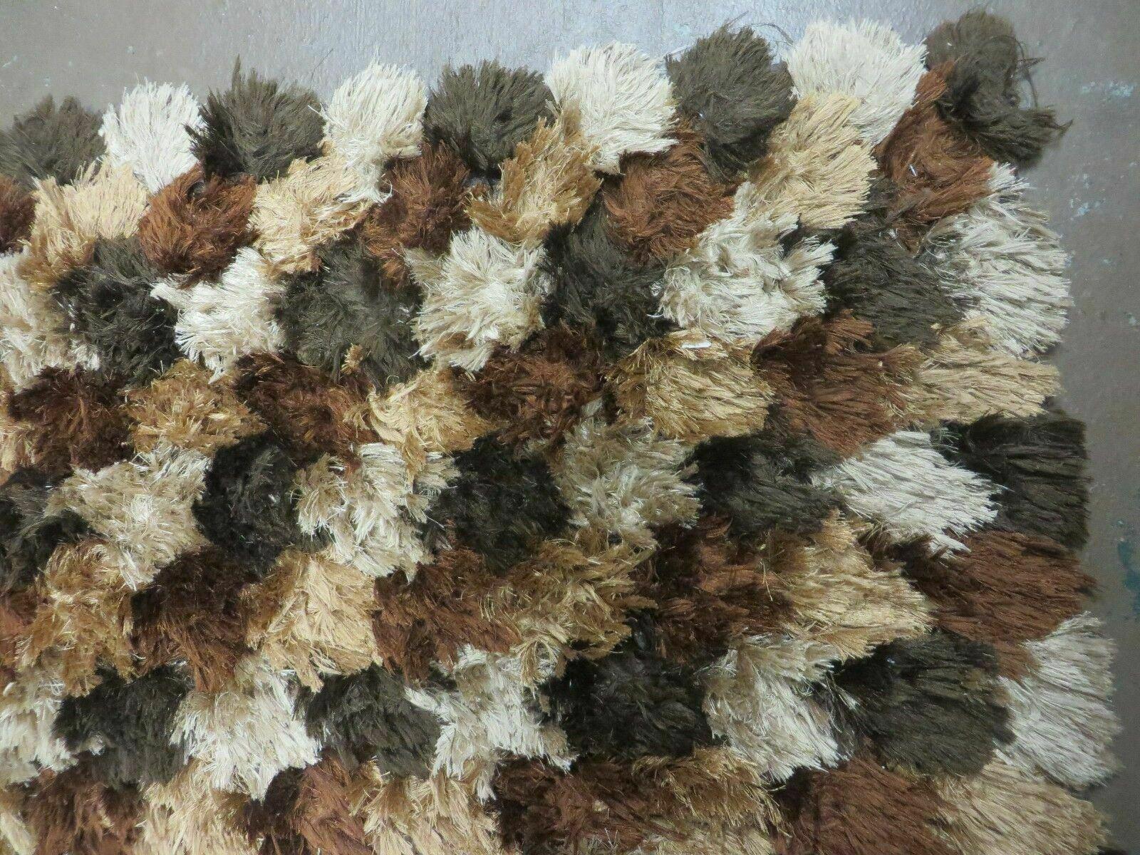 5' X 8' Ultra Plush Shag Rug Thick Pile Silky Rya Style Brown Tan Nice Rug # 82 - Jewel Rugs