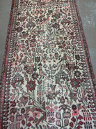 2' 5" X 13' Antique Handmade India Floral Oriental Wool Runner Rug Bird Animal Pictorial # 123 - Jewel Rugs