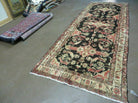 3' 9" X 10' Antique Handmade Turkish Wool Runner Rug Black Nice - Jewel Rugs