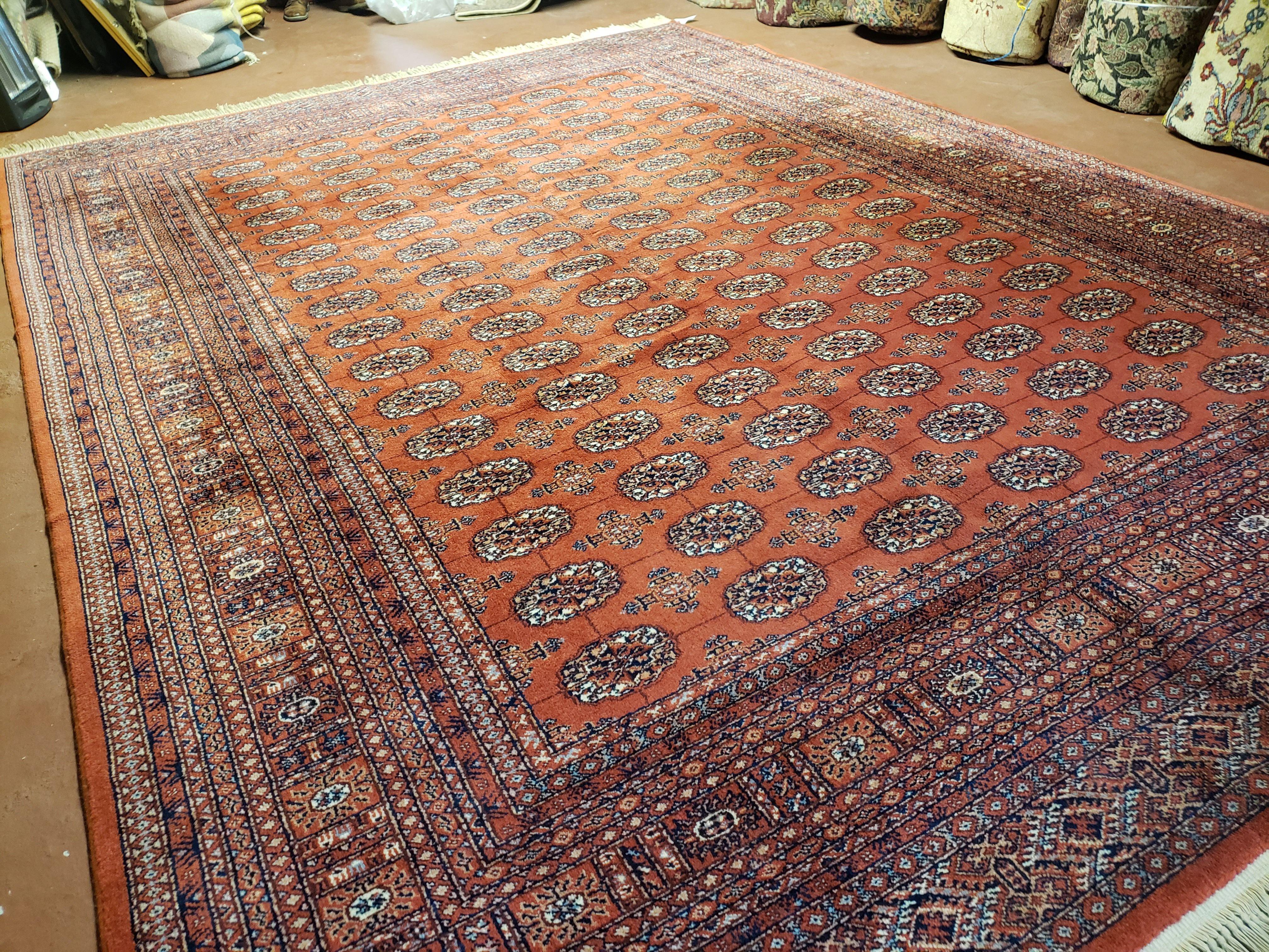 8.8 x 12 Karastan Bokhara Rug, Wool Area Carpet #722, Authentic Karastan, Turkoman Bukhara, Living Room Rug, 9x12 Vintage Karastan Rug Nice - Jewel Rugs