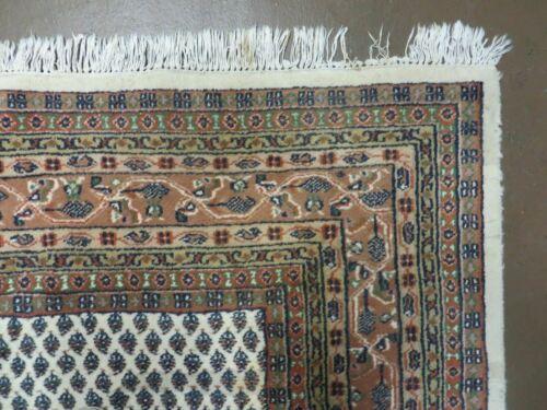 6' X 9' Vintage Hand Made Indian Paisley Design Wool Rug Ivory Nice - Jewel Rugs