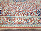 Antique Turkish Rug 10x14 - 11x14, Mahal Large Room Sized Area Rug Wool Hand-Knotted Red Blue Ivory Persian Carpet Oversized Living Room Rug - Jewel Rugs