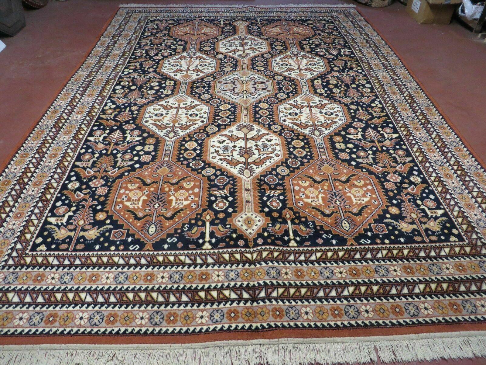 8' x 11' Vintage Power Loomed Couristan European Wool Rug Belgium Birds Nice - Jewel Rugs