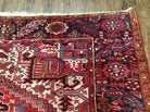 8' X 11' Vintage Handmade India Oriental Hand Knotted Wool Rug Carpet Red Nice - Jewel Rugs