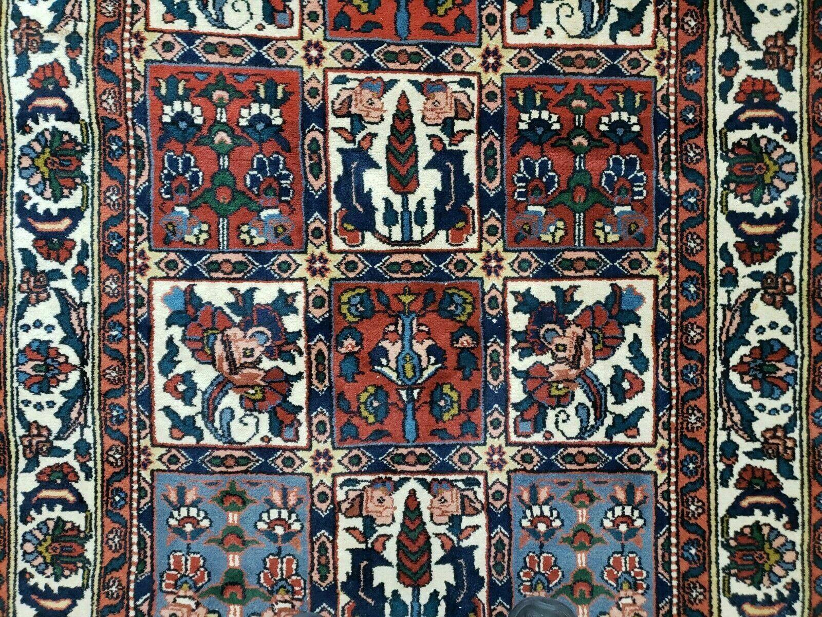 4' X 6' Vintage Handmade Indian Panel Design Wool Rug Veg Dyes - Jewel Rugs