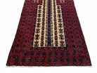 3x5 New Handmade Tribal Rug Afghan Rug Prayer Rug Balouch Wool Rug Red Black Tan - Jewel Rugs