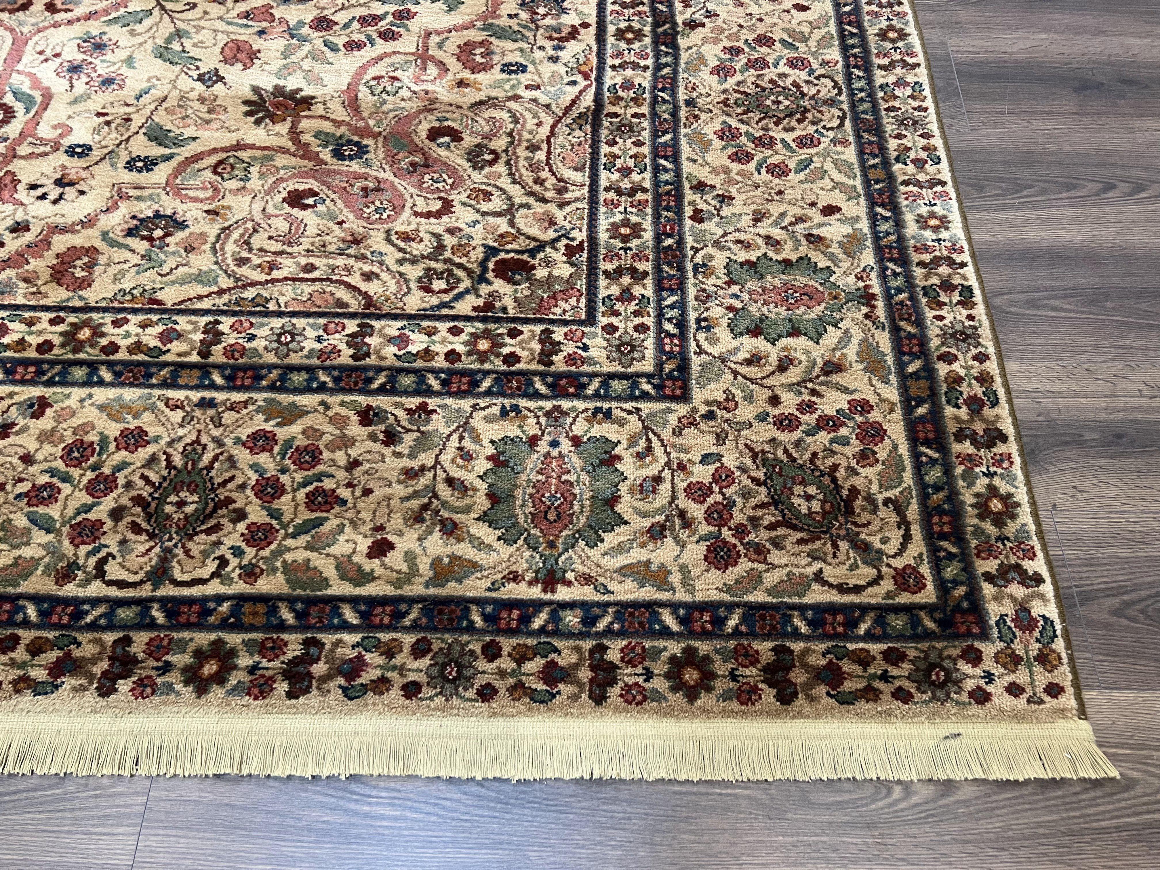 8.8 x 10 Karastan Tabrizz Medallion Rug #900-909, Karastan Samovar Rug, Discontinued Room Sized Wool Karastan Rug, Tea Wash, Persian Design - Jewel Rugs