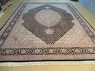 9' X 12' Vintage Hand Made Chinese Oriental Wool Silk Rug Hand Knotted Black - Jewel Rugs