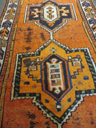 4' 6"X 16' 6" Antique Handmade India Geometric Wool Rug Tribal Veg Dye Nice - Jewel Rugs