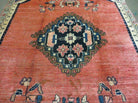 5' X 9' Antique Handmade India Floral Oriental Wool Rug Vegetable Dye Red Nice - Jewel Rugs