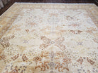 9' X 12' Handmade Oriental Floral Wool Area Rug Organic Ivory Beige Nice - Jewel Rugs