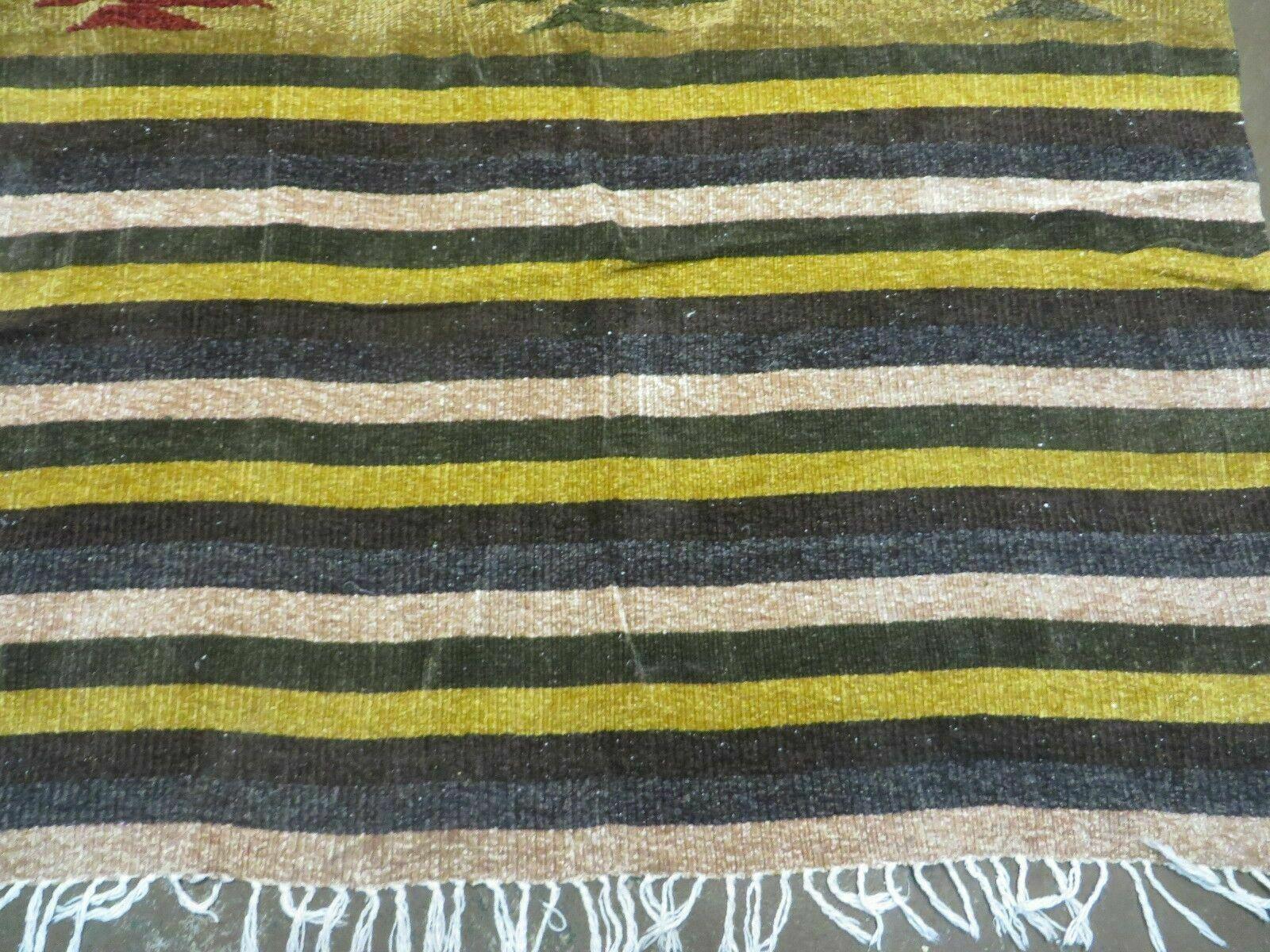 4' X 7' Vintage Handmade Latin American Mexican Wool Blanket Kilim Rug Nice # A - Jewel Rugs