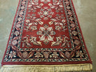 2' 6" X 10' Vintage Oriental Indian Floral Handmade Wool Runner Rug Red Nice - Jewel Rugs