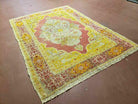 4' X 6' Antique Handmade Turkish Prayer Melas Oushak Wool Rug Gold Mustard Nice - Jewel Rugs