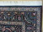 8' X 11' Vintage Handmade Chinese Oriental Allover Wool Rug Carpet Deer Blue - Jewel Rugs