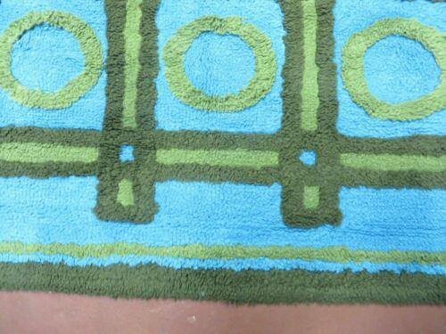 4' X 6' Vintage 1960 English England Rya Shag Ege Rug Mid-Century Modern Blue - Jewel Rugs