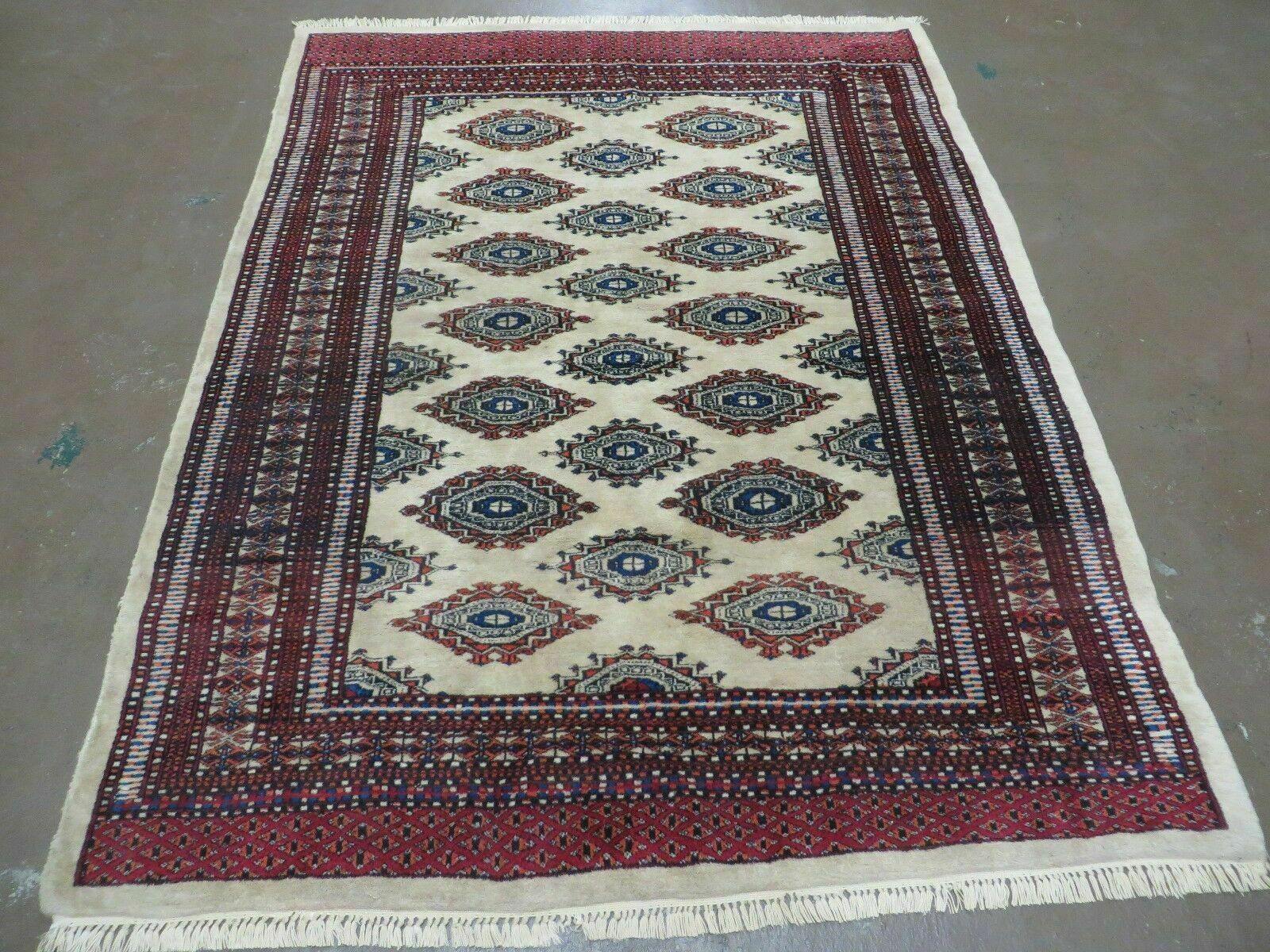 4' X 6' Vintage Handmade Bokhara Turkoman Pakistan Wool Rug Carpet Nice # 534B - Jewel Rugs