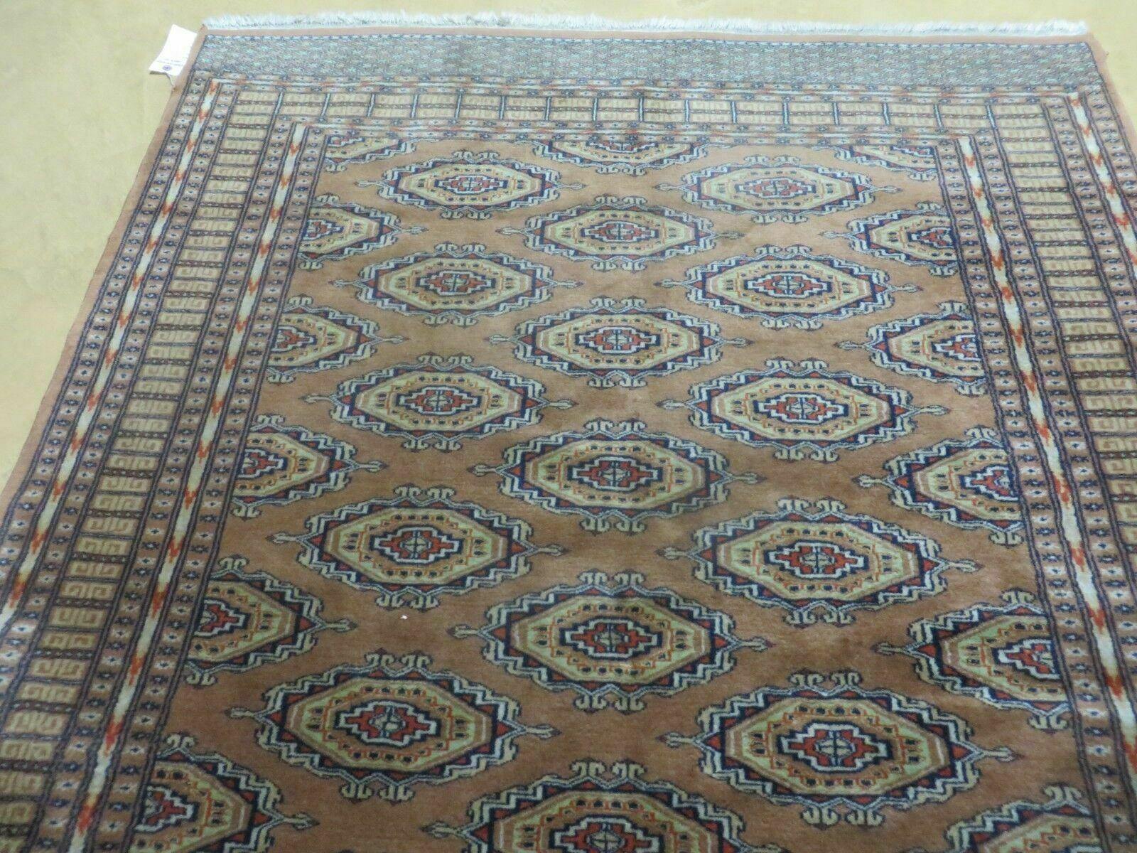 4' 4" X 6' Vintage Handmade Bokhara Turkoman Pakistan Wool Rug Carpet Nice - Jewel Rugs