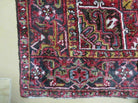 9' X 11' Antique Handmade Persian Geometric Design Heriz Serapi Oriental Wool Rug Nice Vegetable Dyes Top Quality Unique - Jewel Rugs