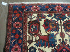 5.5' X 10.5' Antique Handmade Indian Floral Oriental Wool Rug Tribal Veg Dye Nice - Jewel Rugs