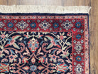 Antique Persian Sarouk, Wool, Hand-Knotted, Blue & Red, 3'1" x 5'3" - Jewel Rugs