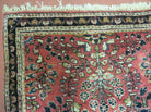 2' X 4' Antique Handmade Fine India Floral Oriental Wool Rug Vegetable Dye Nice - Jewel Rugs