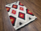 Vintage Navajo Rug 3x5, Wool Hand-Woven Navajo Blanket, Diamonds, Red Gray Black, Native American Antiques, Navaho Indians, Unique, Handmade - Jewel Rugs