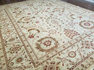 8' 8" X 11' Handmade Indian Floral Oriental Wool Rug Carpet Tea Washed Beige - Jewel Rugs