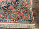 Karastan Medallion Serapi Rug #736, Wool Karastan Carpet 8.8 x 12, Karastan Area Rug, Oriental Rug 9x12 Vintage Rug, Red Blue, Nice Area Rug - Jewel Rugs