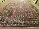 9' X 12' Antique Karastan Lanamar # 5528 Red Sarouk Wool Rug Beauty - Jewel Rugs