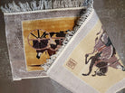 17" X 42" Handmade Chinese Silk Rug Horse Riding Carriage Ride Wall Hanging Wow - Jewel Rugs