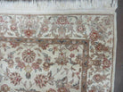 3' X 5' Vintage Handmade Chinese Floral Oriental Wool Rug Silk Accents Vegy Dyes Small Beige Rug - Jewel Rugs